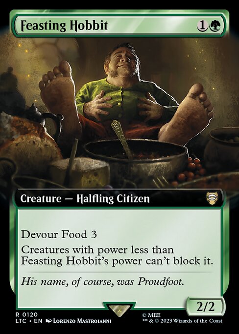 Feasting Hobbit - Tales of Middle-earth Commander Rare Card