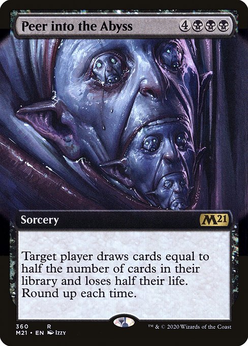 Peer into the Abyss - Core Set 2021 Rare Card