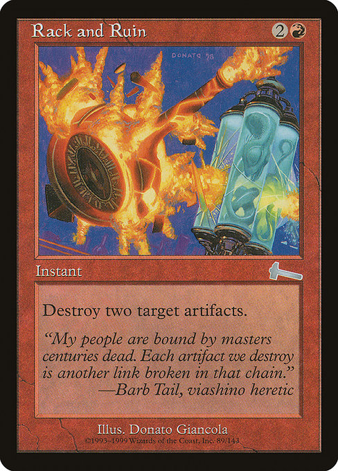 Rack and Ruin - Urza's Legacy Uncommon Card