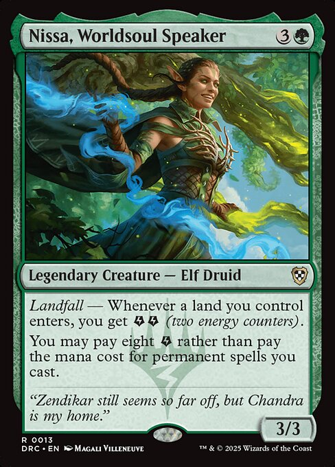 Nissa, Worldsoul Speaker - Aetherdrift Commander Rare Card