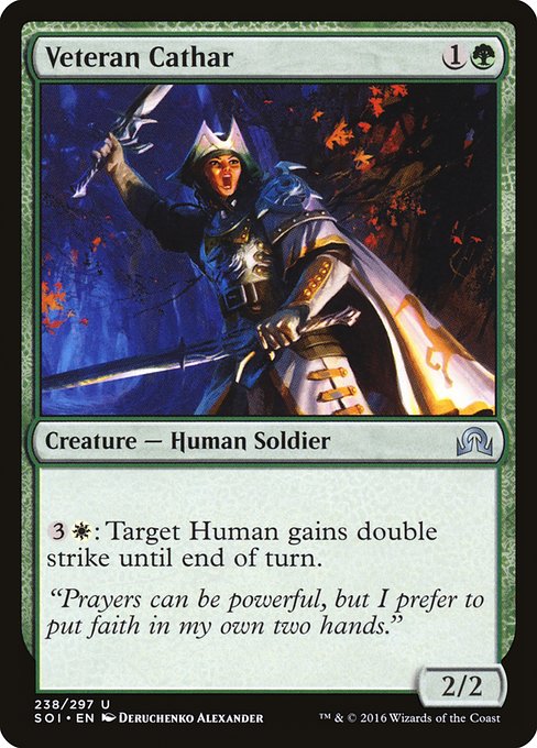 Veteran Cathar - Shadows over Innistrad Uncommon Card