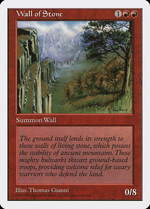 Wall of Stone - Fifth Edition Uncommon Card
