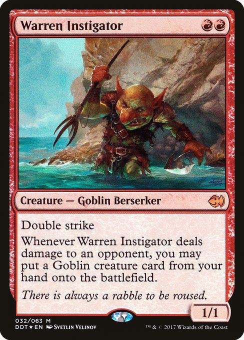 Warren Instigator - Duel Decks: Merfolk vs. Goblins Mythic Card
