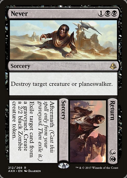 Never // Return - Amonkhet Rare Card
