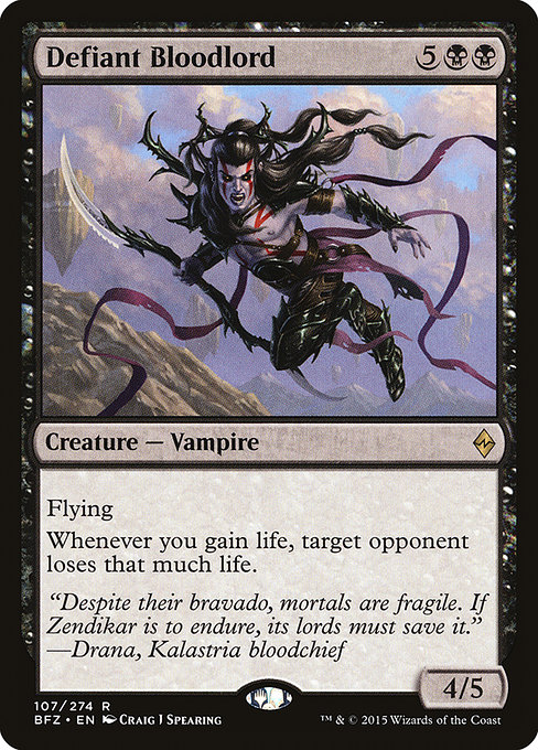 Defiant Bloodlord - Battle for Zendikar Rare Card