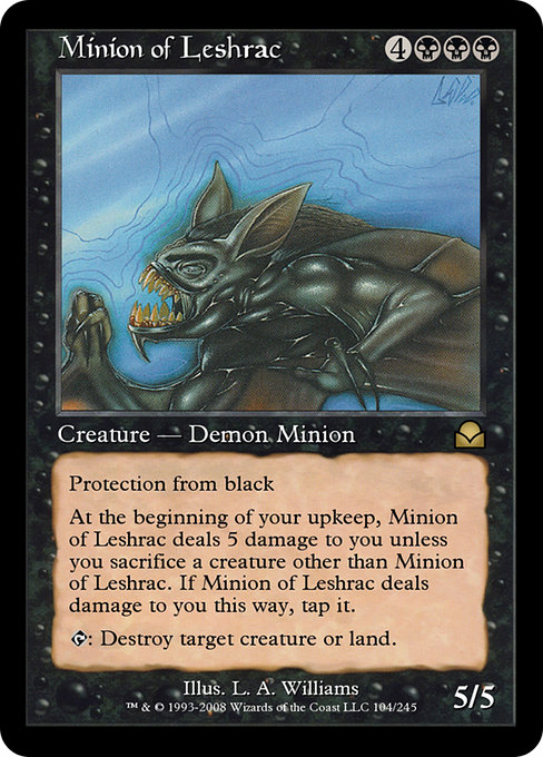 Minion of Leshrac - Masters Edition II Rare Card
