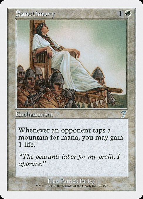 Sanctimony - Seventh Edition Uncommon Card