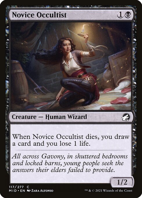 Novice Occultist - Innistrad: Midnight Hunt Common Card