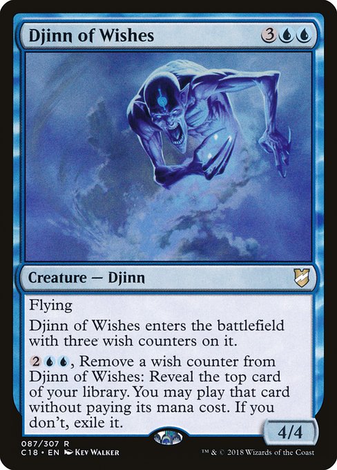 Djinn of Wishes - Commander 2018 Rare Card