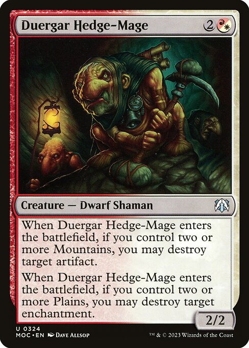 Duergar Hedge-Mage - March of the Machine Commander Uncommon Card