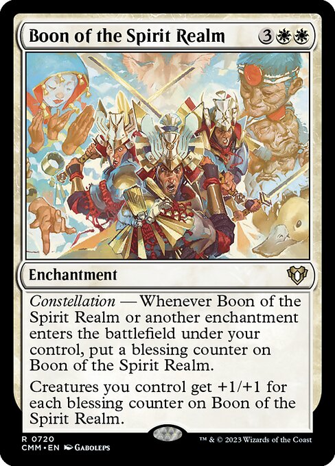 Boon of the Spirit Realm - Commander Masters Rare Card