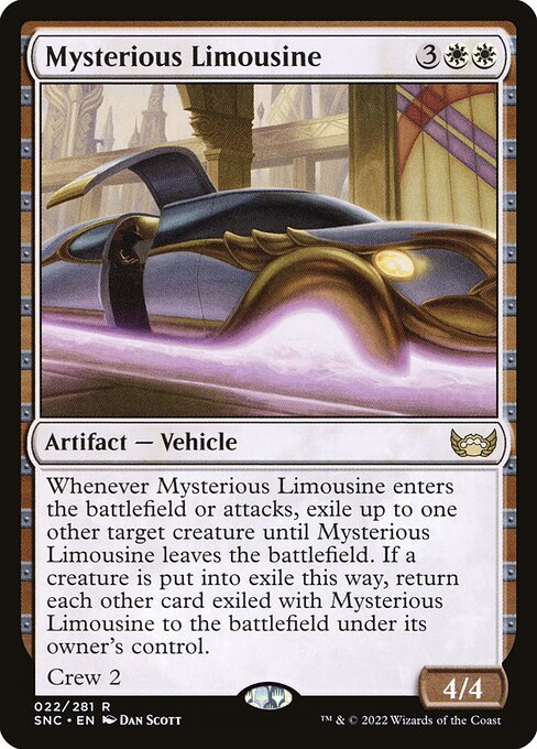 Mysterious Limousine - Streets of New Capenna Rare Card