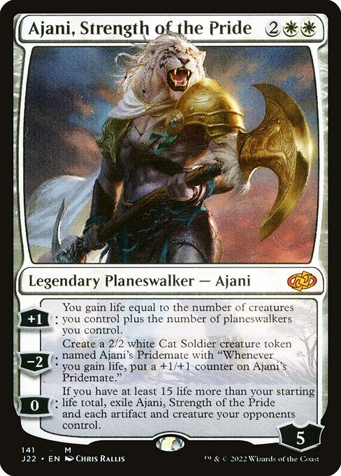 Ajani, Strength of the Pride - Jumpstart 2022 Mythic Card