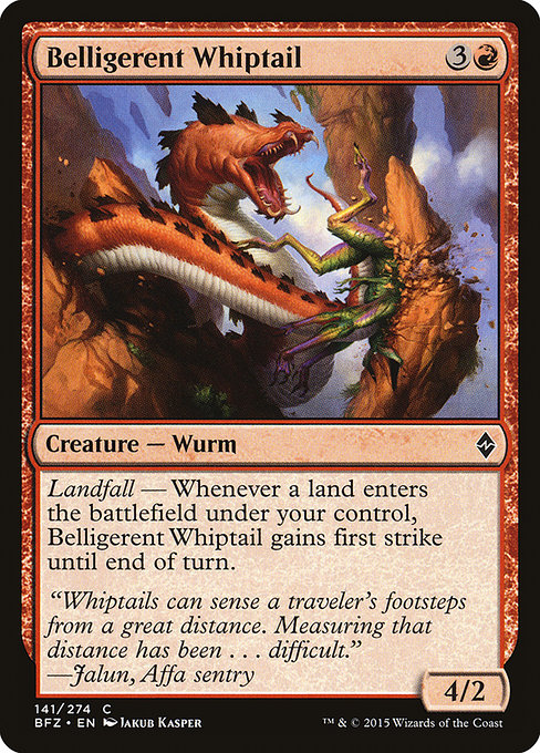 Belligerent Whiptail - Battle for Zendikar Common Card