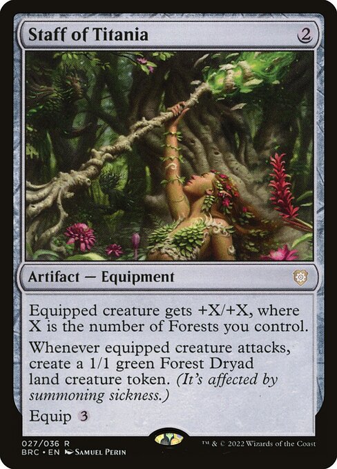 Staff of Titania - The Brothers' War Commander Rare Card