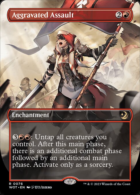 Aggravated Assault - Wilds of Eldraine: Enchanting Tales Rare Card