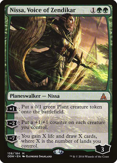 Nissa, Voice of Zendikar - Oath of the Gatewatch Mythic Card