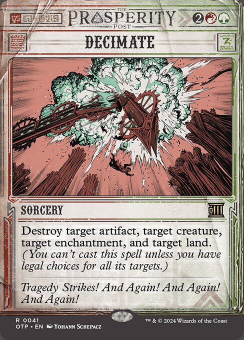Decimate - Breaking News Rare Card
