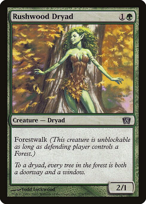 Rushwood Dryad - Eighth Edition Common Card