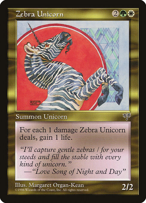 Zebra Unicorn - Mirage Uncommon Card