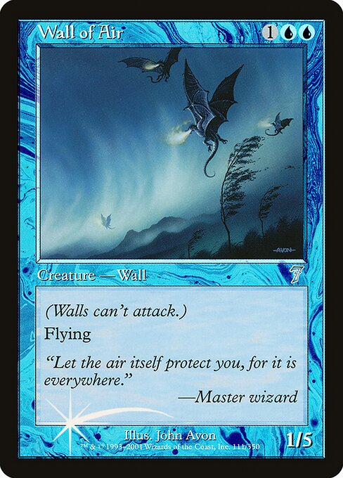 Wall of Air - Seventh Edition Uncommon Card