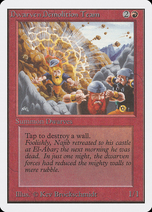 Dwarven Demolition Team - Unlimited Edition Uncommon Card