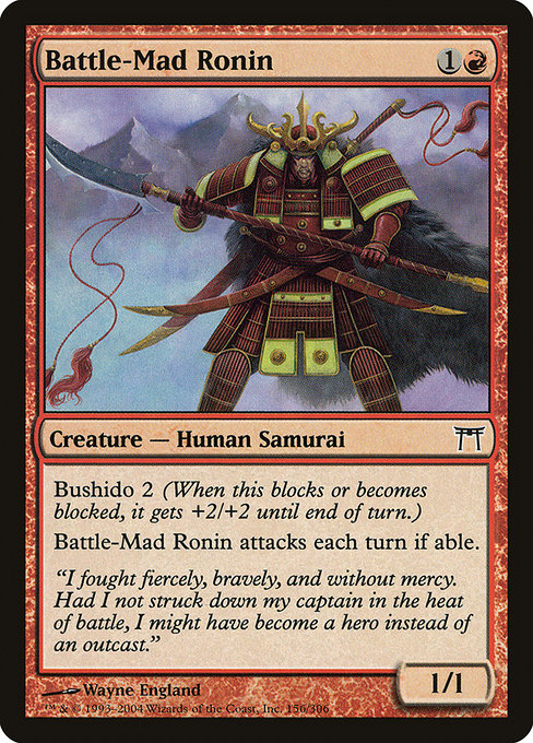 Battle-Mad Ronin - Champions of Kamigawa Common Card