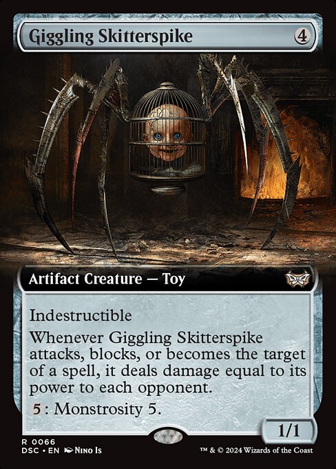 Giggling Skitterspike - Duskmourn: House of Horror Commander Rare Card