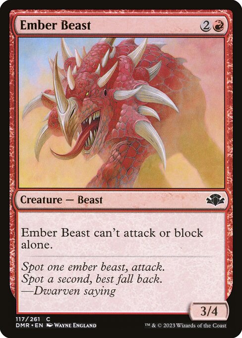 Ember Beast - Dominaria Remastered Common Card