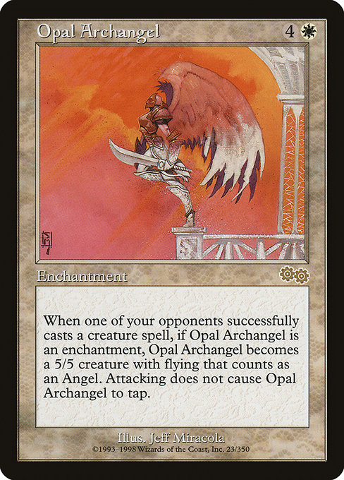 Opal Archangel - Urza's Saga Rare Card