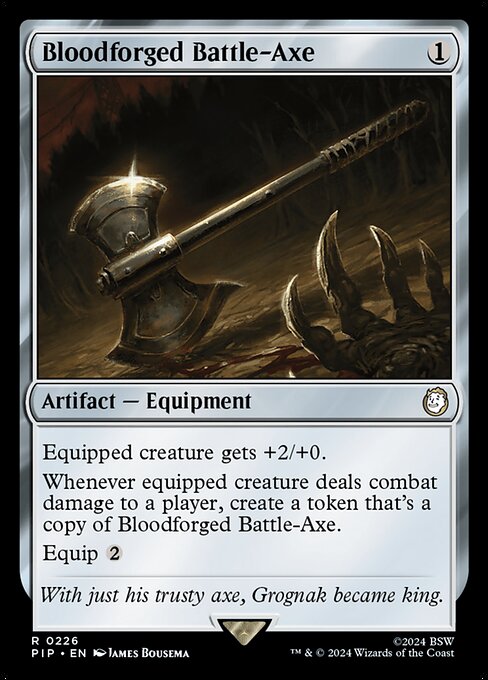 Bloodforged Battle-Axe - Fallout Rare Card