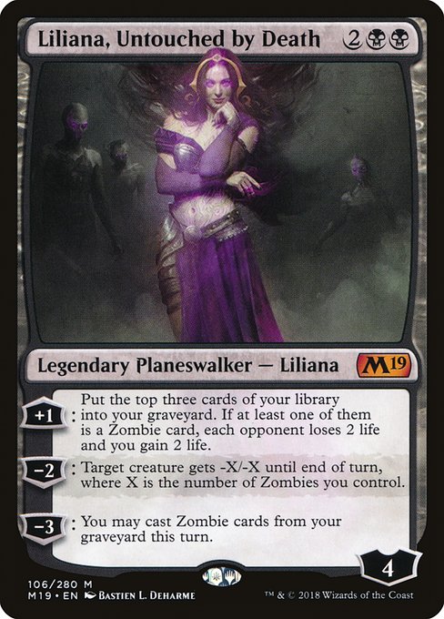 Liliana, Untouched by Death - Core Set 2019 Mythic Card