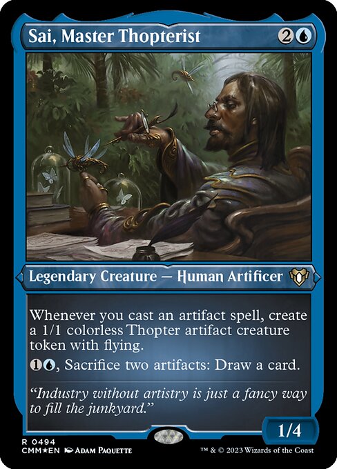 Sai, Master Thopterist - Commander Masters Rare Card