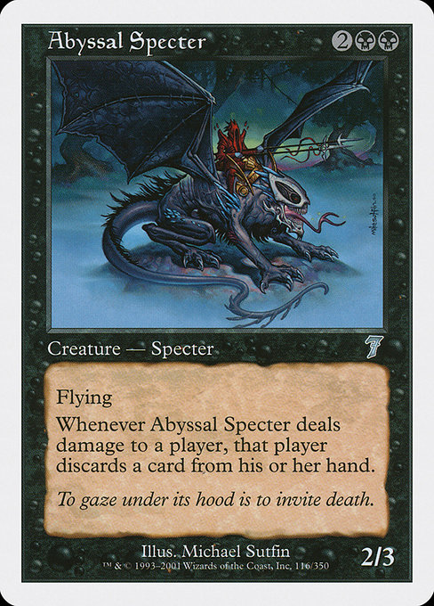 Abyssal Specter - Seventh Edition Uncommon Card