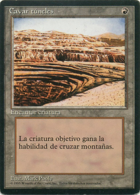 Burrowing - Fourth Edition Foreign Black Border Uncommon Card