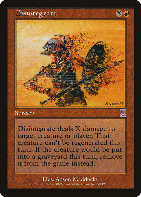 Disintegrate - Time Spiral Timeshifted Special Card