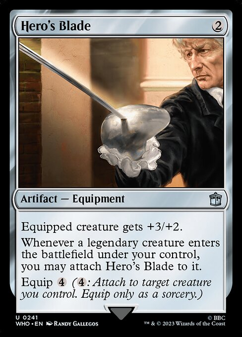 Hero's Blade - Doctor Who Uncommon Card