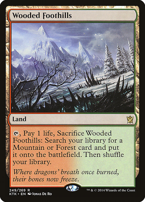 Wooded Foothills - Khans of Tarkir Rare Card