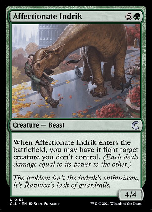 Affectionate Indrik - Ravnica: Clue Edition Uncommon Card