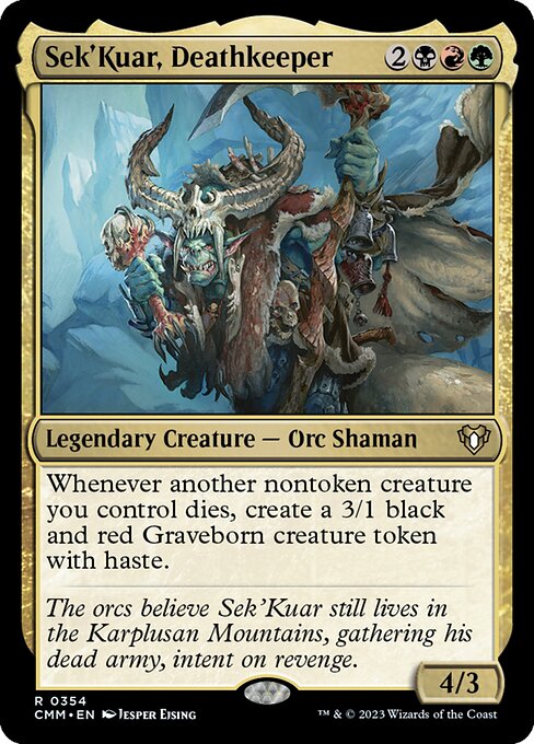Sek'Kuar, Deathkeeper - Commander Masters Rare Card