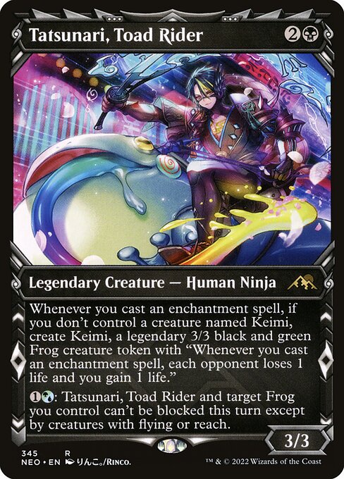 Tatsunari, Toad Rider - Kamigawa: Neon Dynasty Rare Card