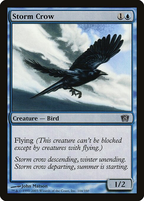 Storm Crow - Eighth Edition Common Card