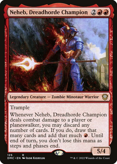 Neheb, Dreadhorde Champion - Dominaria United Commander Rare Card