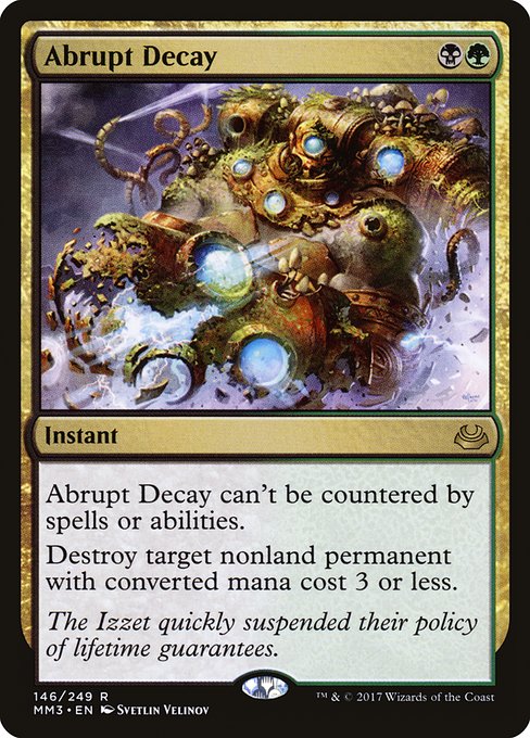 Abrupt Decay - Modern Masters 2017 Rare Card