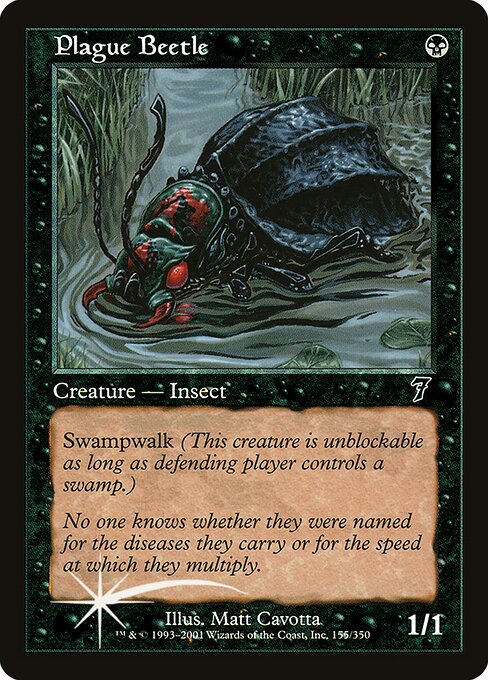 Plague Beetle - Seventh Edition Common Card