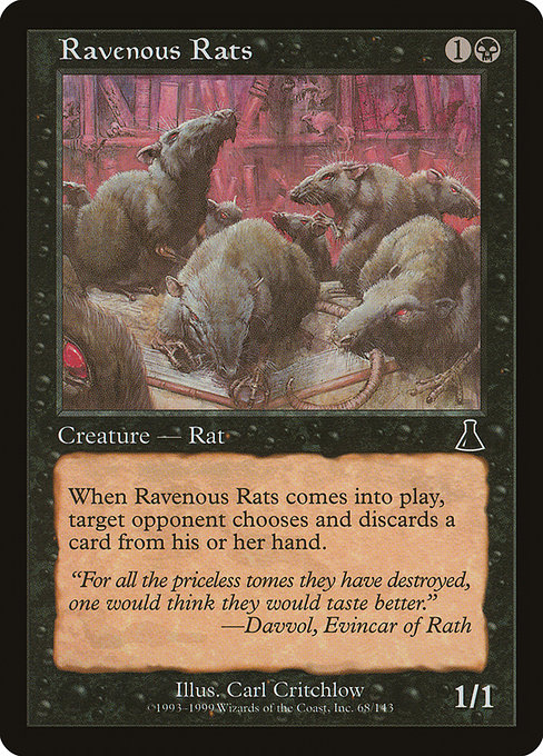 Ravenous Rats - Urza's Destiny Common Card