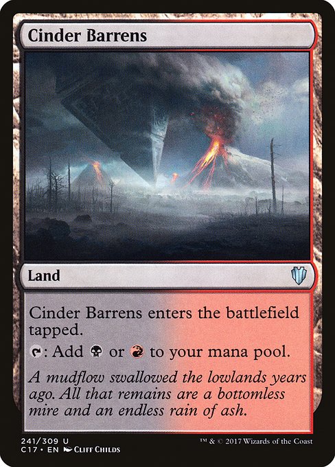 Cinder Barrens - Commander 2017 Uncommon Card