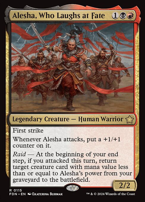 Alesha, Who Laughs at Fate - Foundations Rare Card