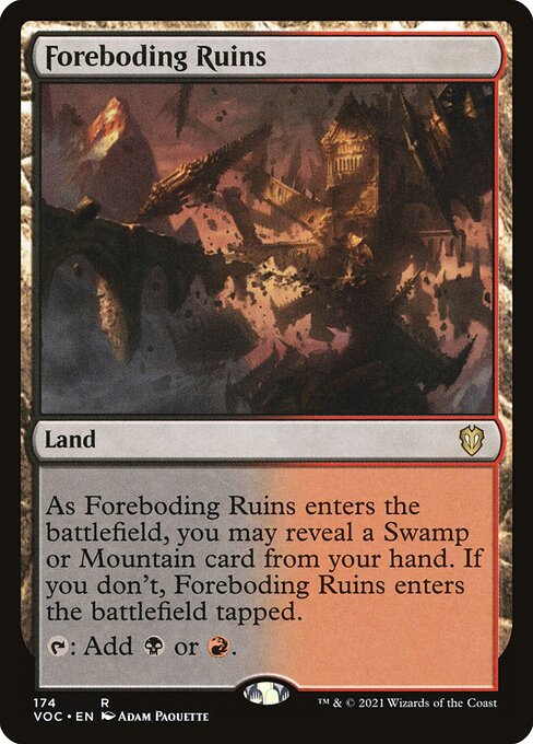 Foreboding Ruins - Crimson Vow Commander Rare Card
