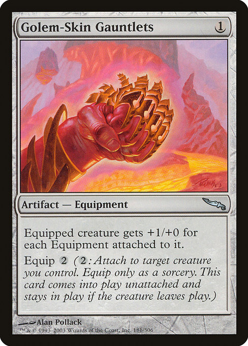 Golem-Skin Gauntlets - Mirrodin Uncommon Card